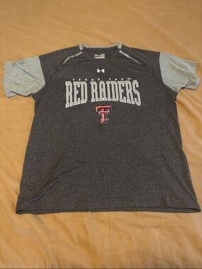 Under Armour Gray and Light Gray Texas Tech Red Raiders Tee